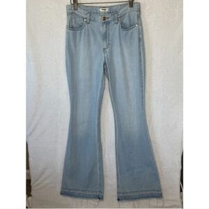 Wrangler High Rise Flare Jeans Women's Size 28 Light Wash Denim Heritage Tencel